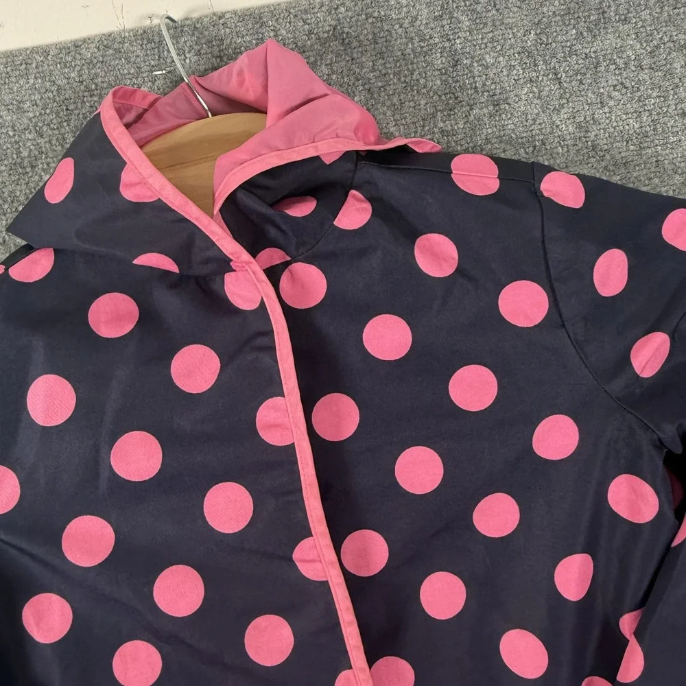 Gymboree Rain Jacket Girls‎ Large 10 12 Hooded Waterproof Polka Dot Coat